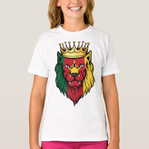 T-shirt Drapeau du roi Lion Cameroun