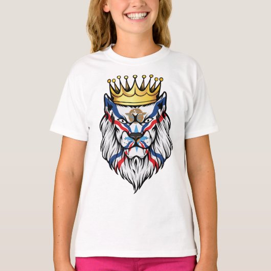 T-shirt Drapeau du roi lion d'Assyrie (Devant)