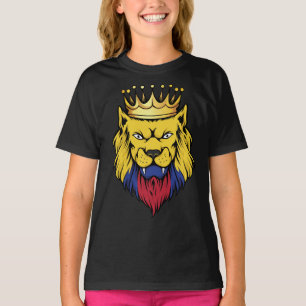 T-shirt Drapeau du roi Lion de Colombie