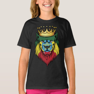 T-shirt Drapeau du roi Lion d'Éthiopie