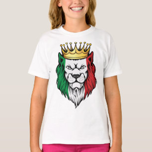 T-shirt Drapeau du roi Lion d'Italie