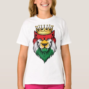 T-shirt Drapeau du roi Lion du Kurdistan