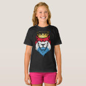 T-shirt Drapeau du roi Lion Luxembourg (Devant entier)
