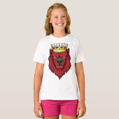 T-shirt Drapeau du roi Lion Maroc (Devant entier)