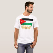 T-shirt Drapeau du Royaume de Jordanie (arabe) (Devant entier)
