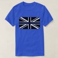 Drapeau du Royaume-Uni de la ligne bleue mince