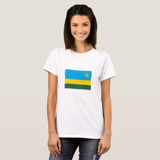 T-shirt Drapeau du Rwanda (Devant entier)