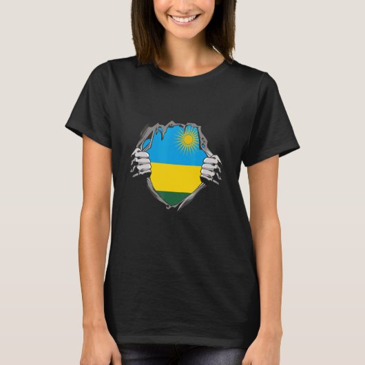T-shirt Drapeau du Rwanda (Devant)