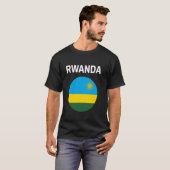 T-shirt Drapeau du Rwanda Moderne (Devant entier)