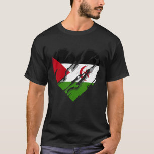 T-shirt Drapeau du Sahara Occidental Drapeau de la Croix d