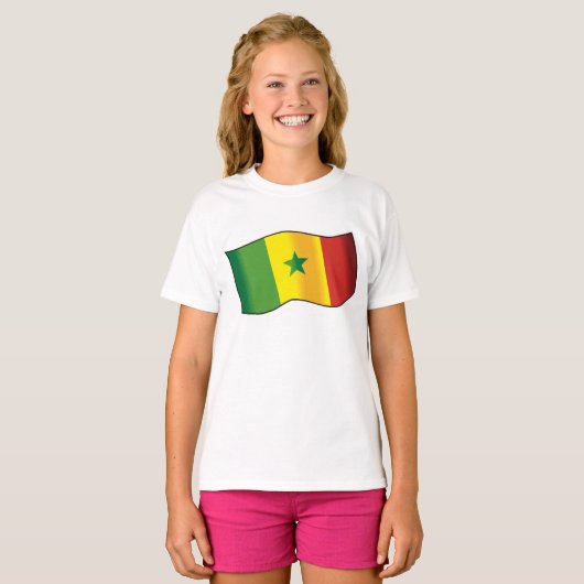 T-shirt Drapeau du Sénégal (Devant entier)