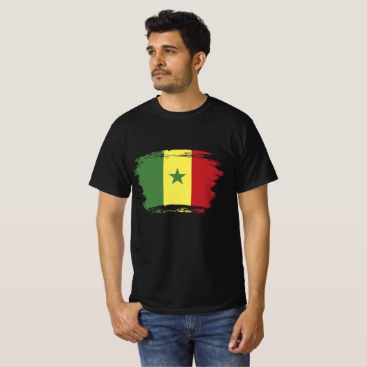T-shirt drapeau du Sénégal (Devant entier)