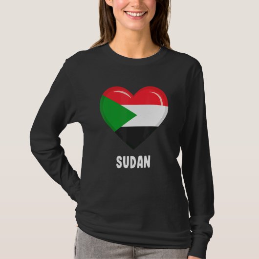 T-shirt Drapeau du Soudan (Devant)