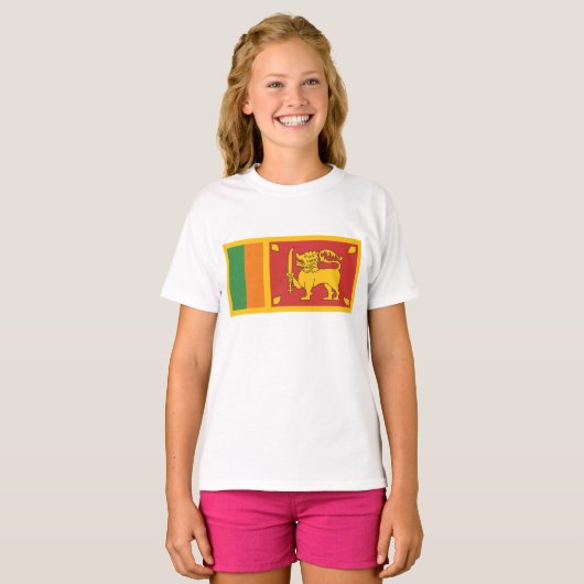 T-shirt Drapeau du Sri Lanka (Devant entier)