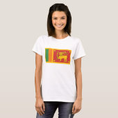 T-shirt Drapeau du Sri Lanka (Devant entier)