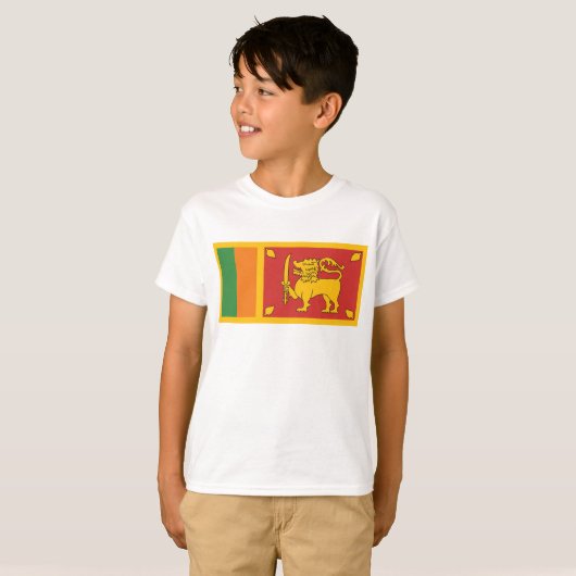 T-shirt Drapeau du Sri Lanka (Devant entier)