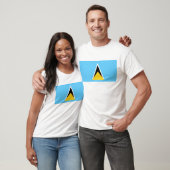T-shirt Drapeau du St Lucia (Unisexe)