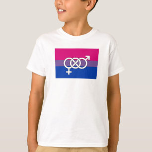 T-shirt Drapeau du symbole de la fierté bisexuelle