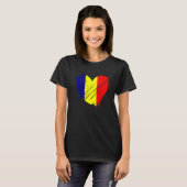 T-shirt Drapeau du Tchad J'aime le Tchad C'est Dans Mon Ad (Devant entier)