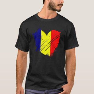 T-shirt Drapeau du Tchad J'aime le Tchad C'est Dans Mon Ad