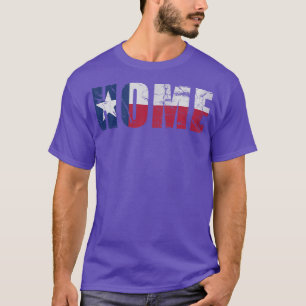 T-shirt Drapeau du Texas Accueil Texan Vintage Fade