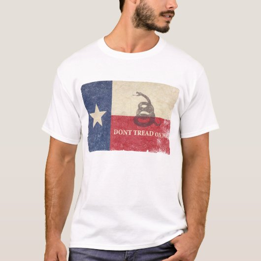 T-shirt Drapeau du Texas et de Gadsden (Devant)