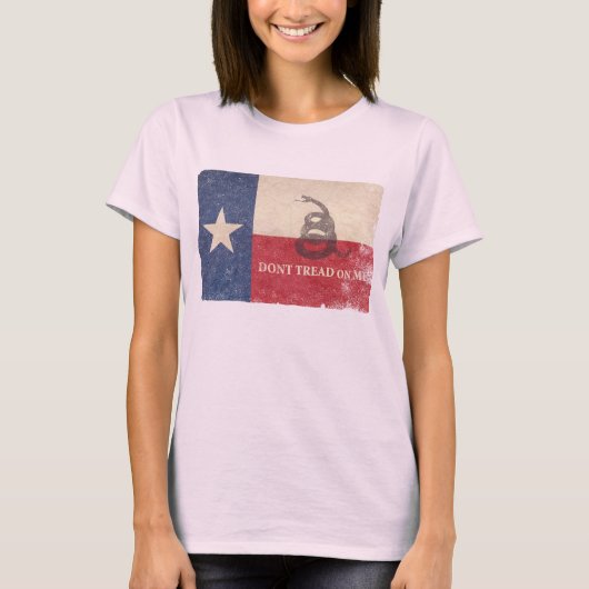 T-shirt Drapeau du Texas et de Gadsden (Devant)