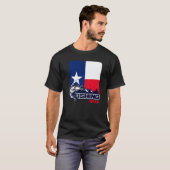 T-shirt Drapeau Du Texas Pêche Au Texas (Devant entier)