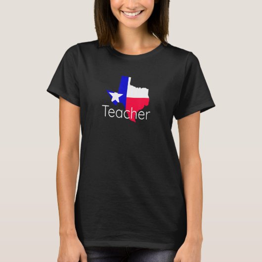 T-shirt Drapeau du Texas Professeur de mathématiques Histo (Devant)
