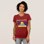 T-shirt Drapeau du Thibet (Devant entier)