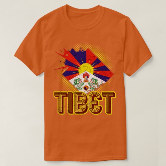 T-shirt Drapeau du Tibet (Design devant)