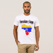 T-shirt Drapeau du Venezuela avec le texte Venezolano y gu (Devant entier)
