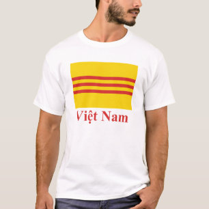 T-shirt Drapeau du Vietnam du Sud avec le nom dans le