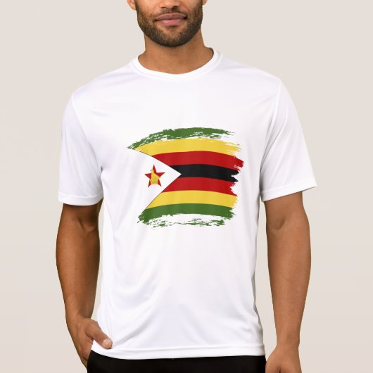 T-shirt drapeau du Zimbabwe (Devant)