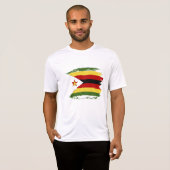 T-shirt drapeau du Zimbabwe (Devant entier)