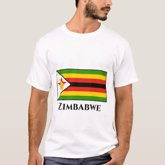 T-shirt Drapeau du Zimbabwe (Devant)