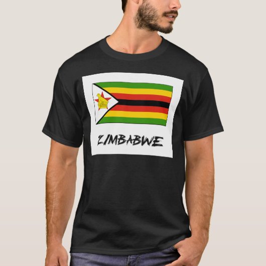 T-shirt Drapeau du Zimbabwe (Devant)