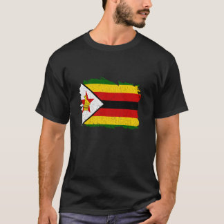 T-shirt Drapeau du Zimbabwe Vintage Fierté zimbabwéenne Zi