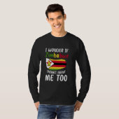 T-shirt Drapeau du Zimbabwe Zimbabwe (Devant entier)