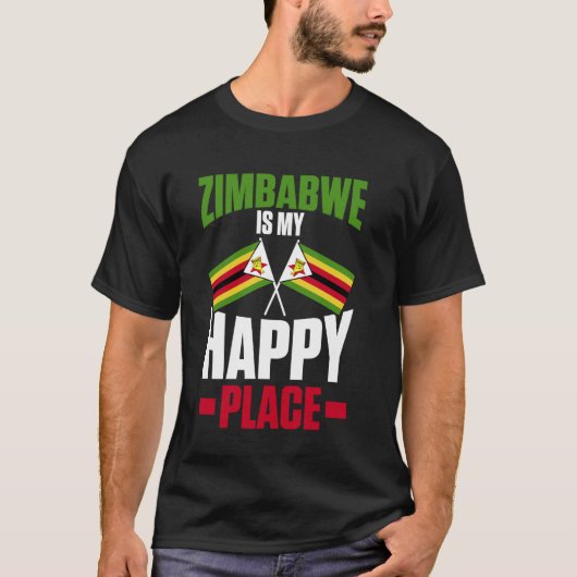 T-shirt Drapeau du Zimbabwe Zimbabwe (Devant)
