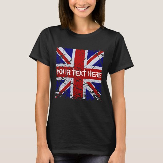 T-shirt Drapeau d'Union Jack d'épluchage Du R-U (Devant)