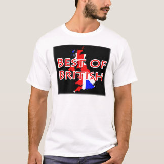 T-shirt Drapeau d'Union Jack sur la carte - meilleur des