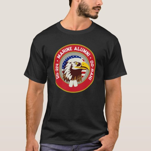T-shirt Drapeau Eagle Emblem USA | DD 214 Anciens marins (Devant)