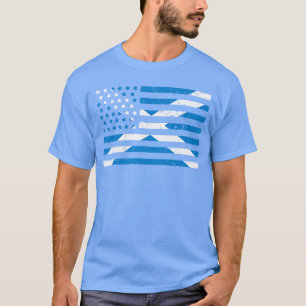 T-shirt Drapeau écossais américain Fier de l'Écosse USA po