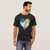 T-shirt Drapeau écossais birman Coeur (Devant entier)