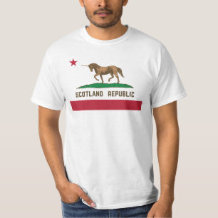 T-shirt Drapeau écossais Californie Unicorne