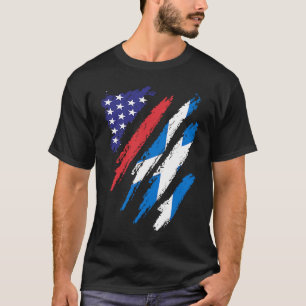 T-shirt Drapeau Écossais Cultivé en Amérique Patrimoine Pa