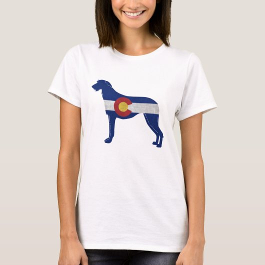 T-shirt Drapeau écossais de détergent Chien Colorado Silho (Devant)