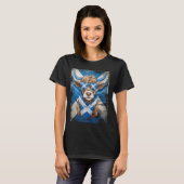 T-shirt Drapeau écossais de la vache écossaise (Devant entier)