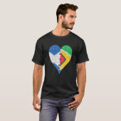 T-shirt Drapeau écossais du Guyana (Devant entier)